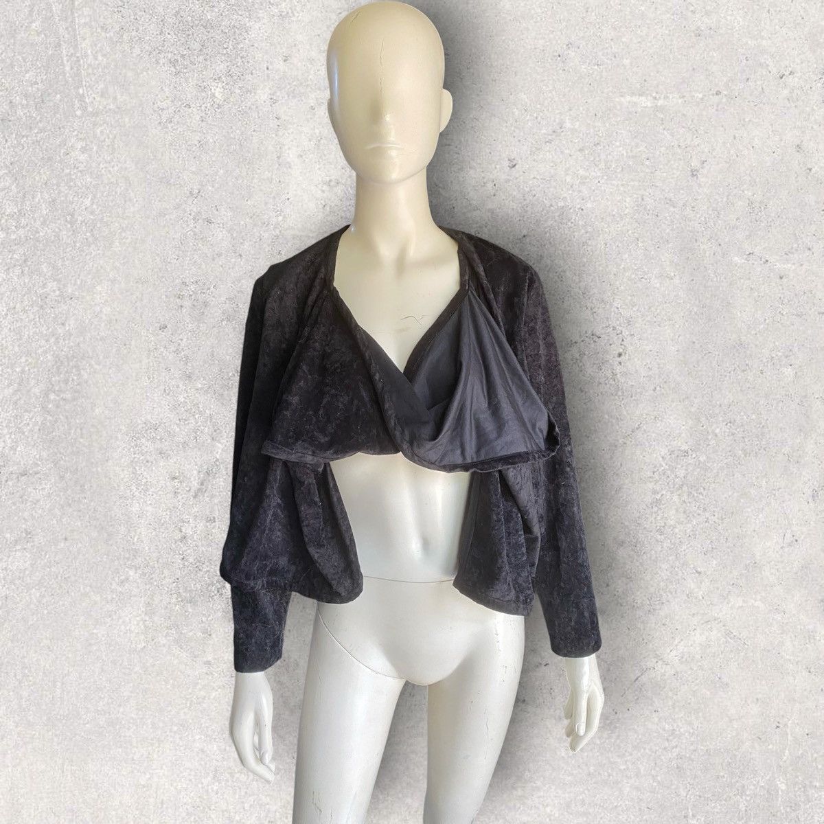 Comme des Garcons Vintage 1991 Twisted Crushed Velvet Top Size M / US 6-8 / IT 42-44 - 2 Thumbnail