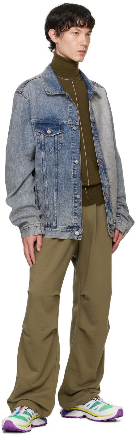 MM6 × Maison Margiela MM6 Maison Margiela Green Tucked Sweatpants Size US 36 / EU 52 - 4 Thumbnail