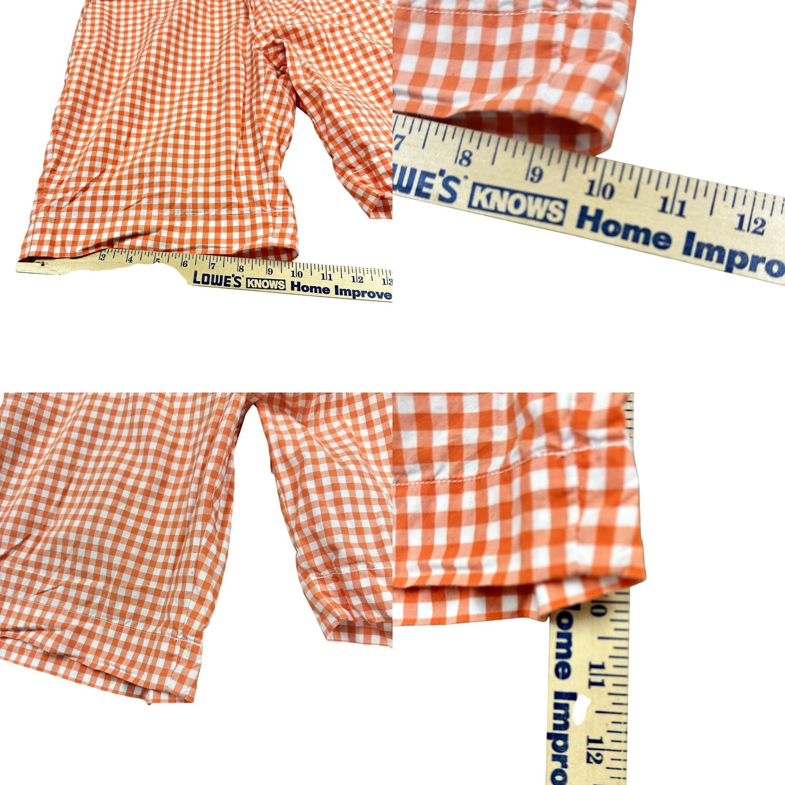 Polo Ralph Lauren Polo Ralph Lauren Shorts Mens 33 Orange White Suffield Short Gingham Cotton Size US XS / EU 42 / 0 - 8 Thumbnail