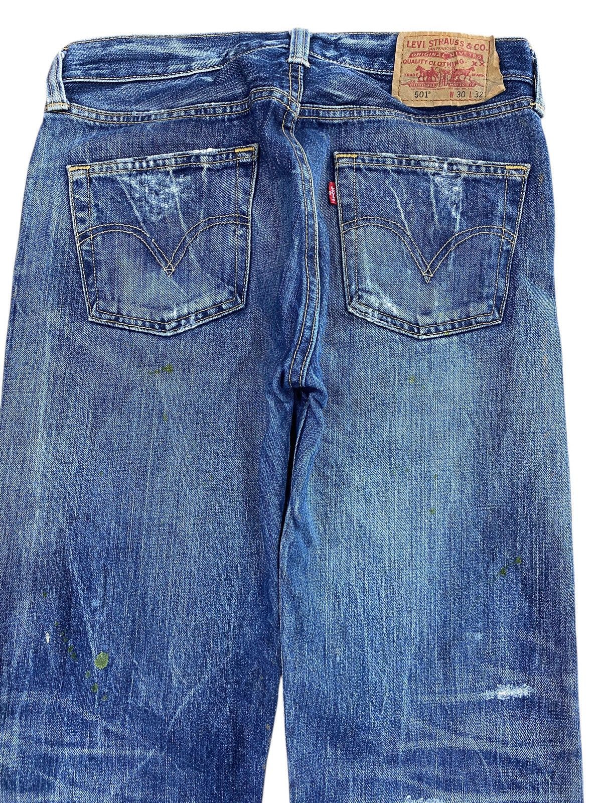 Levi's Levi’s 501 Mud Wash Whiskered Style Straight Leg Jeans Size US 30 / EU 46 - 4 Thumbnail