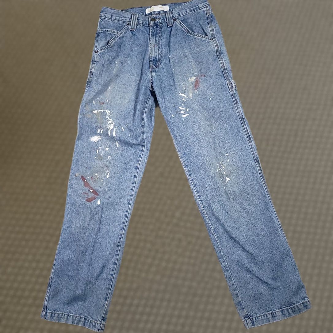 Vintage VINTAGE Signature Levi Strauss Gold Carpenter Jeans Mens 32X34 Denim Straight Workwear Size US 32 / EU 48 - 1 Thumbnail