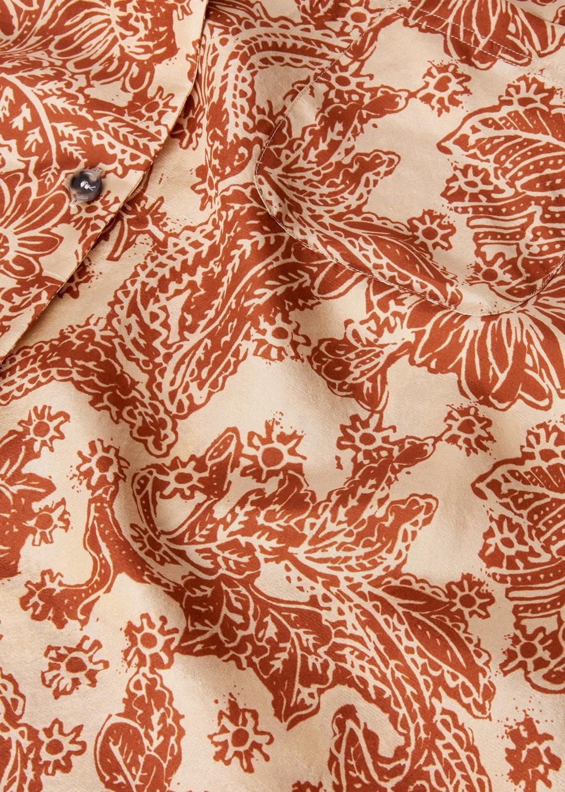 Loro Piana o1srvl11e0725 FAO0508 Silk Isoble Shirt in White/Red Size XS / US 0-2 / IT 36-38 - 3 Thumbnail