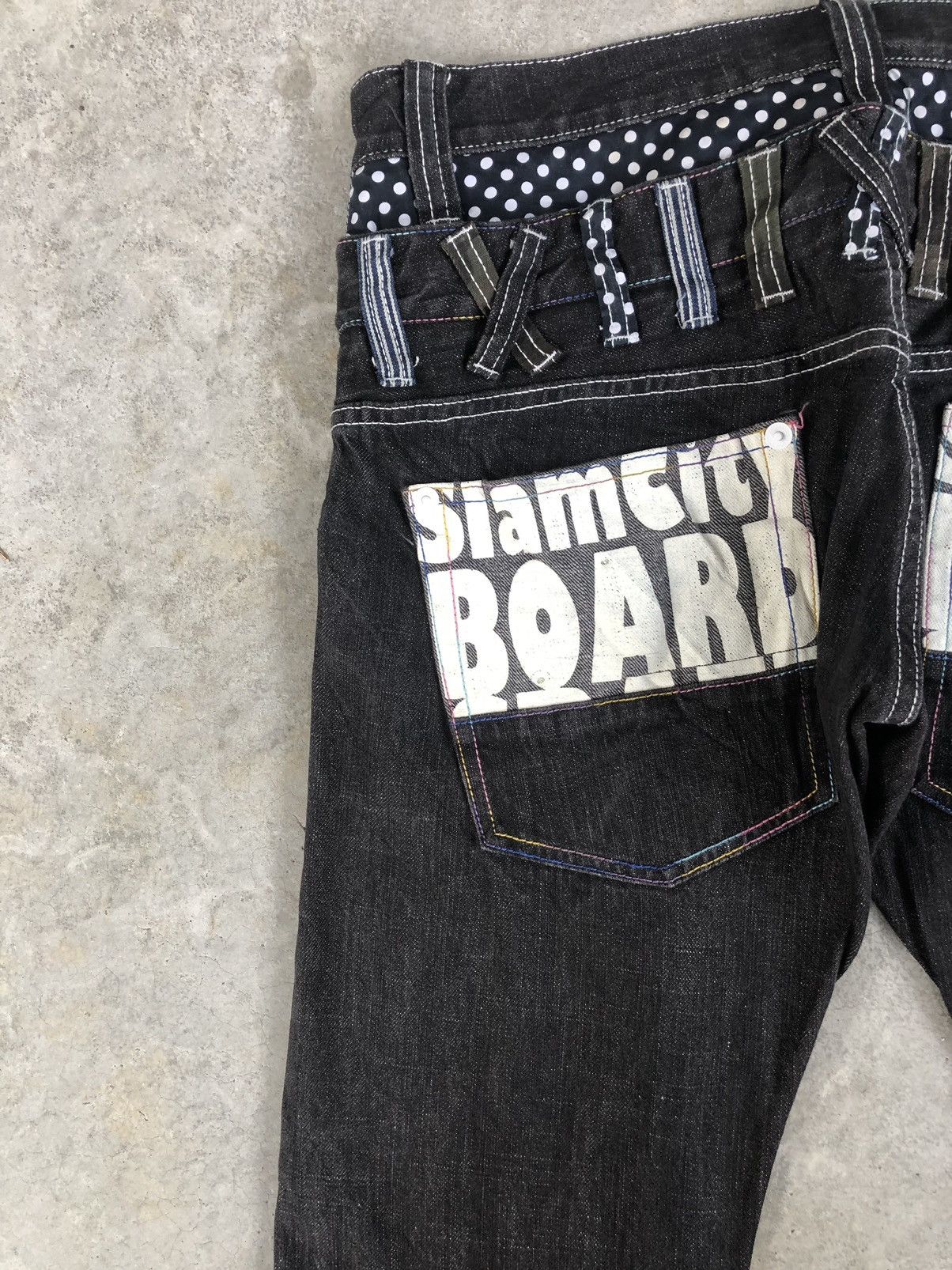 Japanese Brand Japanese Memory Special Double Waist Embroidered Logo Dis Size US 32 / EU 48 - 10 Thumbnail