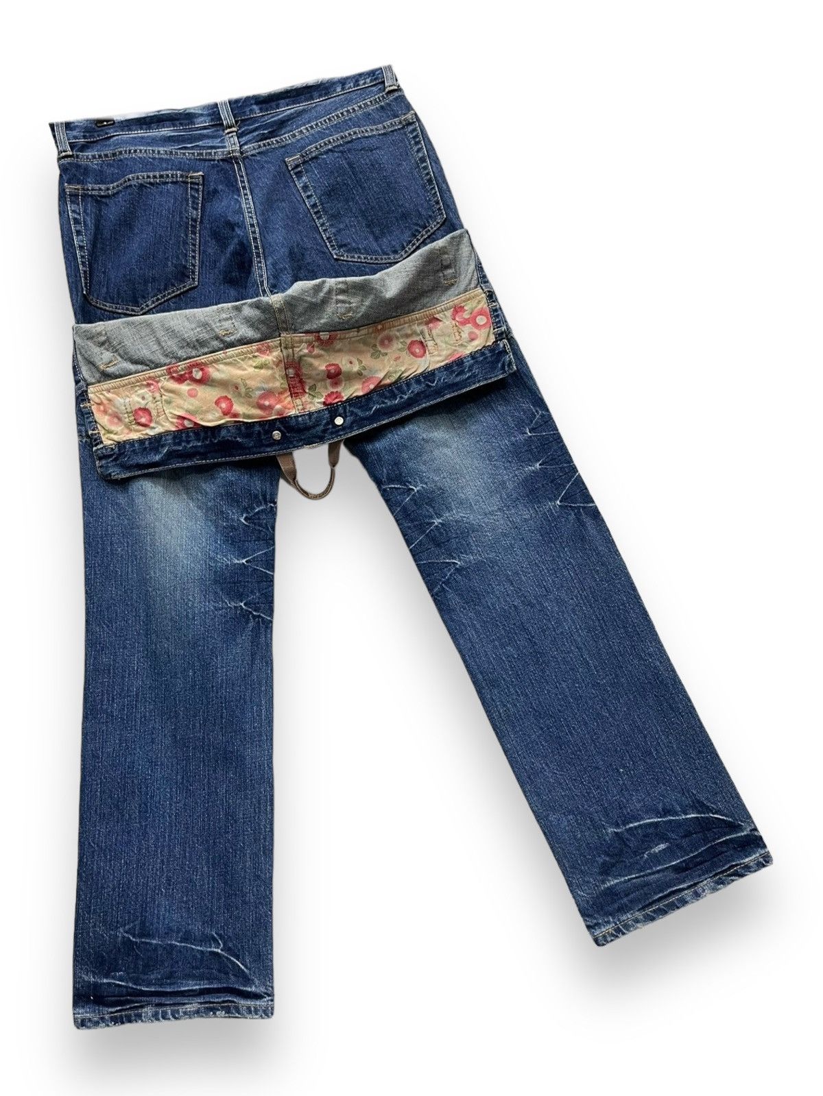 Le Grande Bleu (L.G.B.) × PPFM × Seditionaries FYE RARE🔥PPFM Punk Real Double Waist Ripped Unique Design💥 Size US 31 - 14 Thumbnail