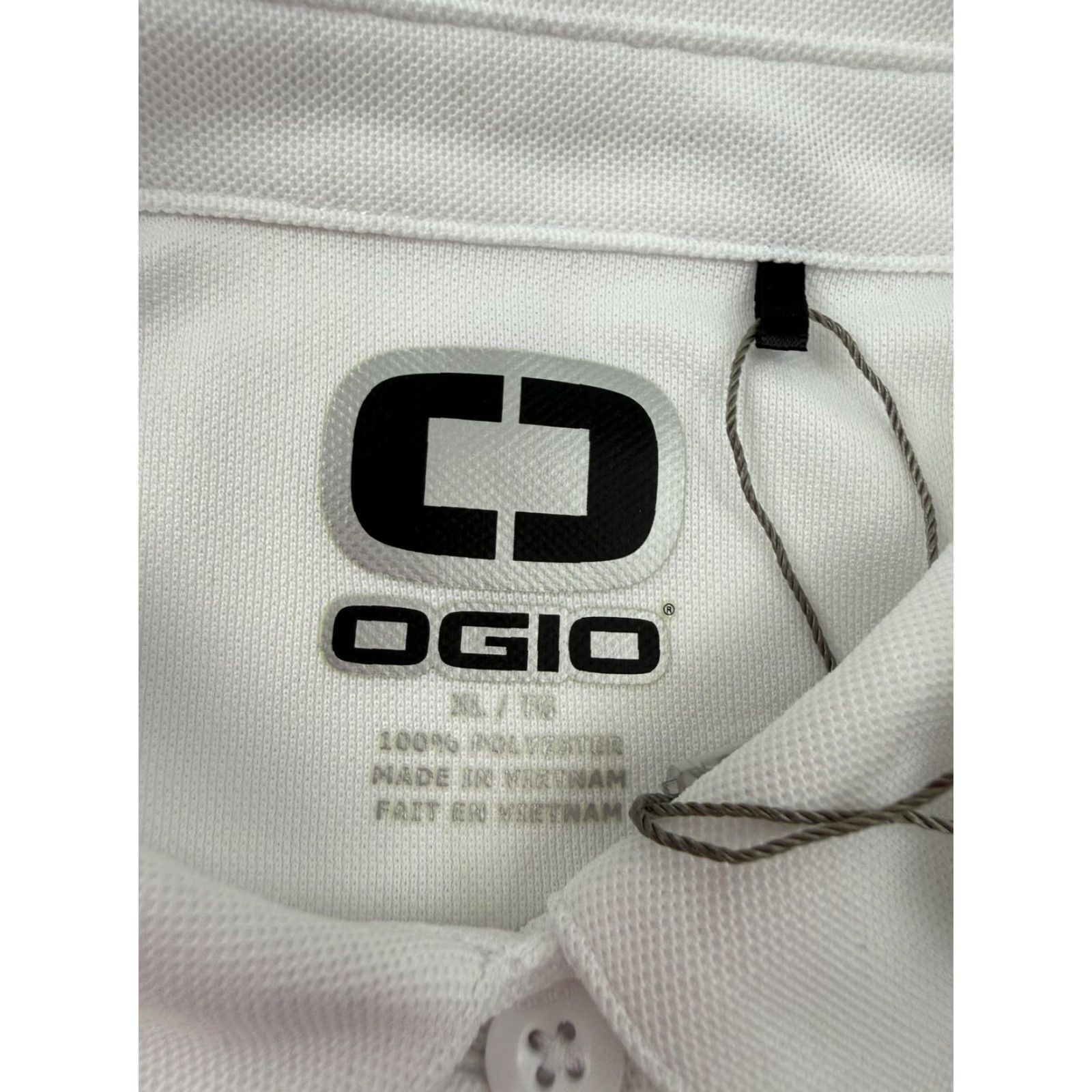 Vintage OGIO Polo Shirt Womens Large White Keen Utility Logo Short Sleeve Top Workwear Size L / US 10 / IT 46 - 4 Thumbnail