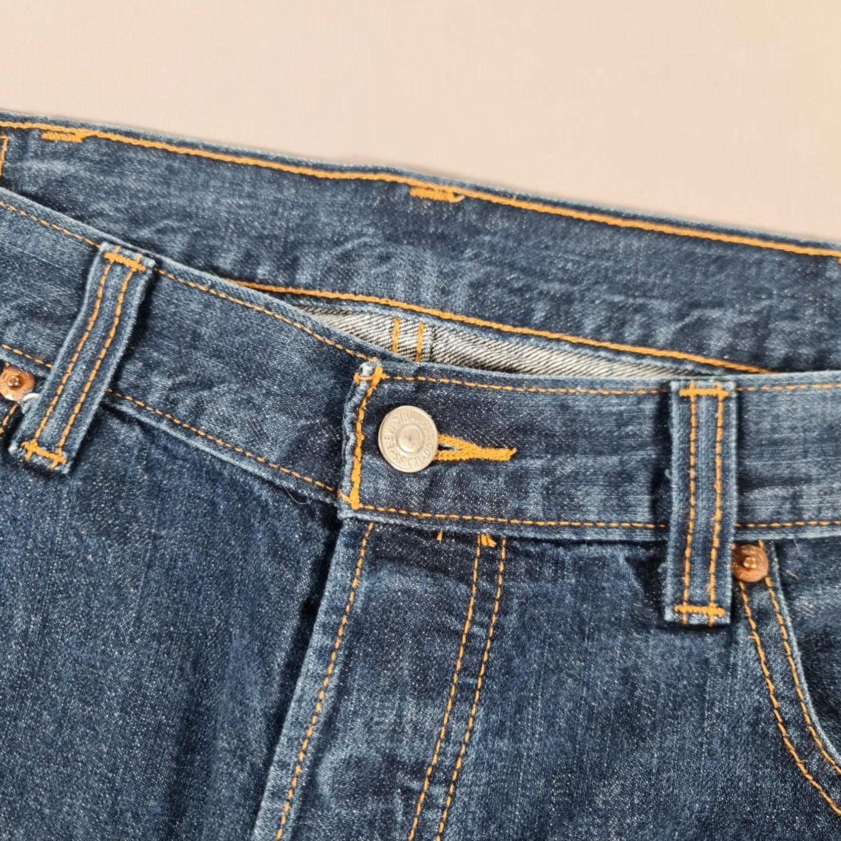 Levi's Levis 501 Jeans Blue W38 L30 Regular Fit Denim Jeans Regular Mens Straight Leg Button Fly 100% Cotton Vintage No Size US 38 / EU 54 - 3 Thumbnail