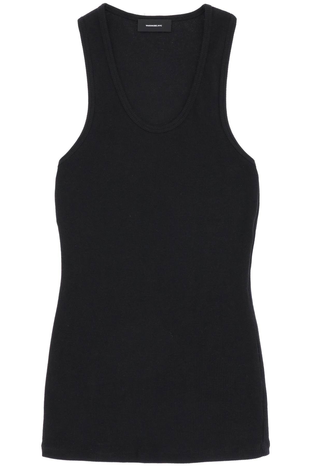 image of Wardrobe NYC Wardrobe.nyc Ribbed Sleeveless Top With in Black, Women's (Size Small)