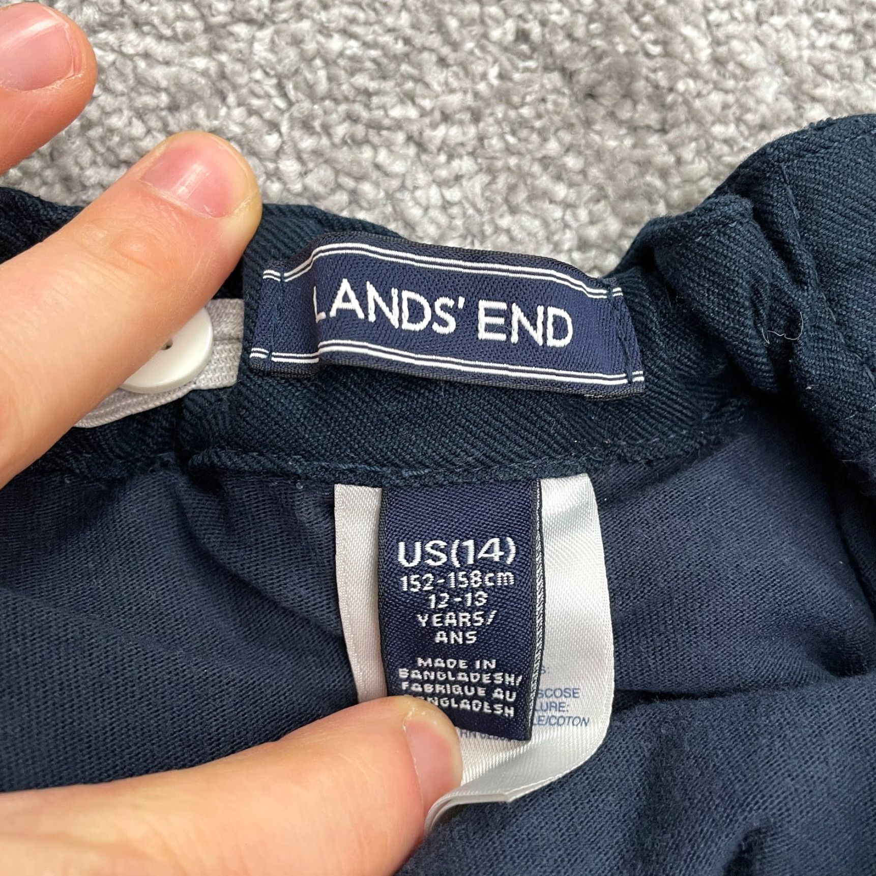 Lands' End Lands' End A-Line Skirt Womens 14 Navy Blue Knee Length Adjustable Waist Skort Size 36" / US 14 / IT 50 - 7 Thumbnail