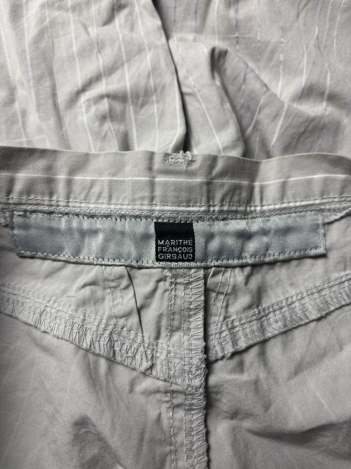 Marithe + Francois Girbaud 2000s Marithe Francois Girbaud Striped Wide Pans Size US 27 - 7 Thumbnail