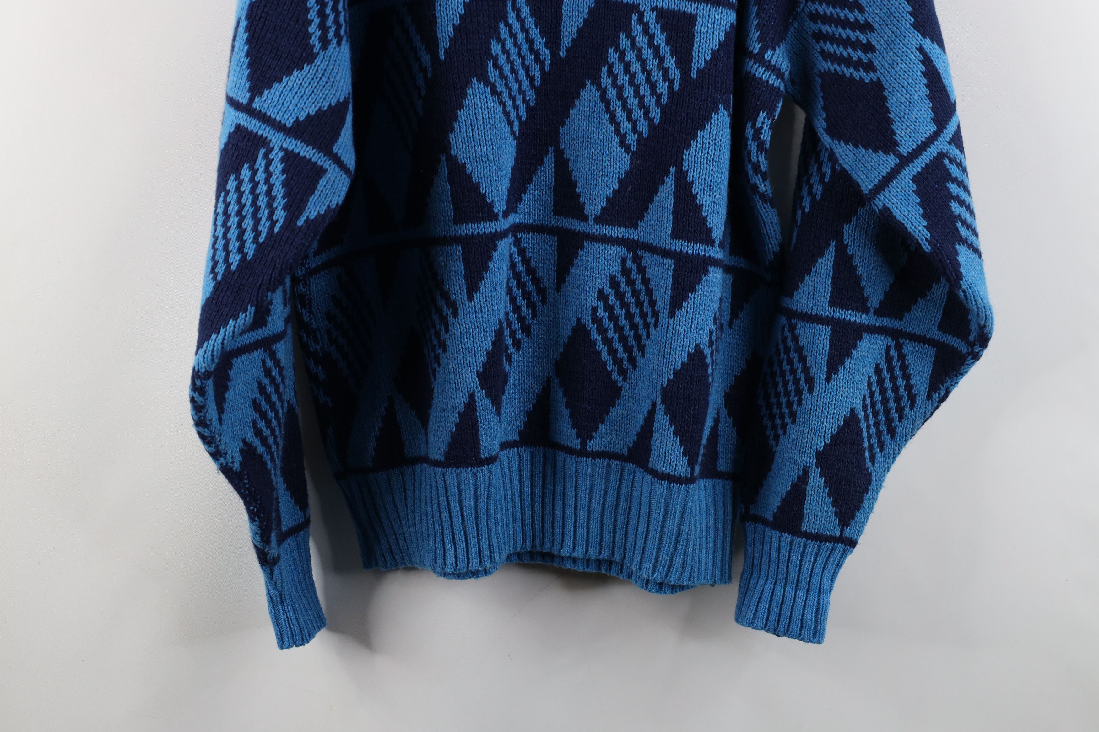 Vintage Vintage 90s Streetwear Knit Geometric Crewneck Sweater Size US M / EU 48-50 / 2 - 9 Thumbnail
