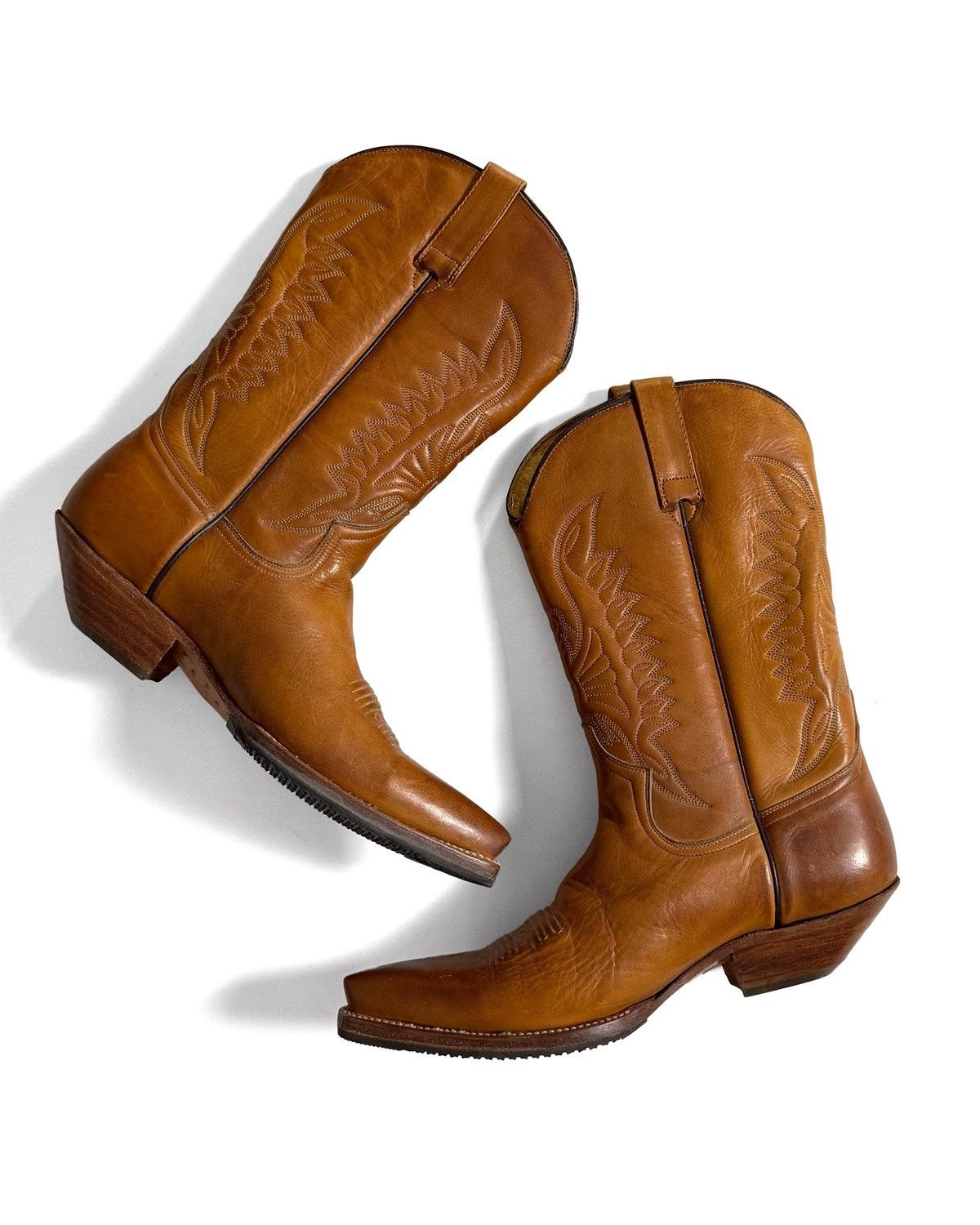 Buffalo London Vintage Buffalo Leather Western Biker Cowboy Boots EU 40 Size US 7 / EU 40 - 2 Thumbnail