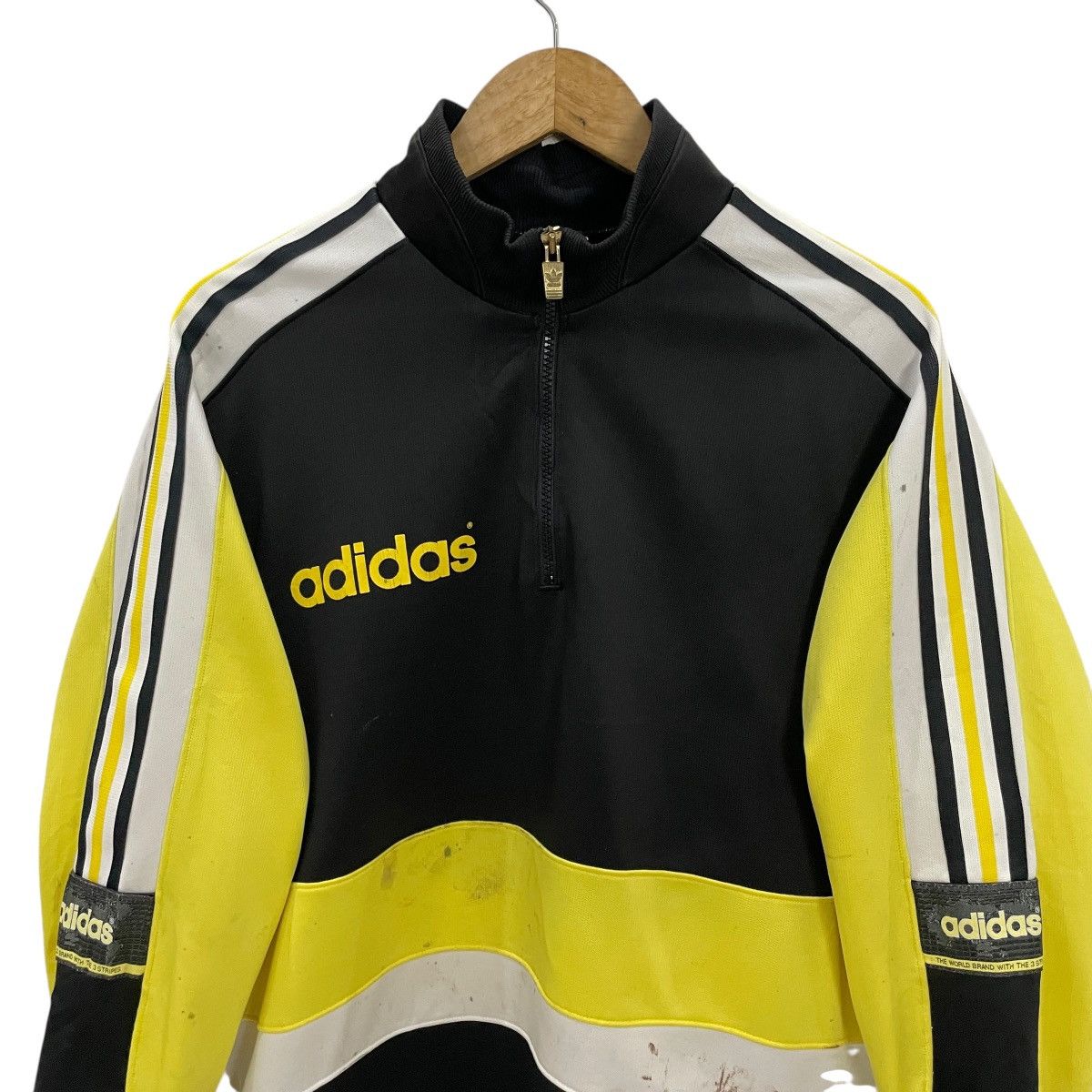 Adidas Vintage 90s Adidas Big Logo Distressed Jacket Size US L / EU 52-54 / 3 - 14 Thumbnail