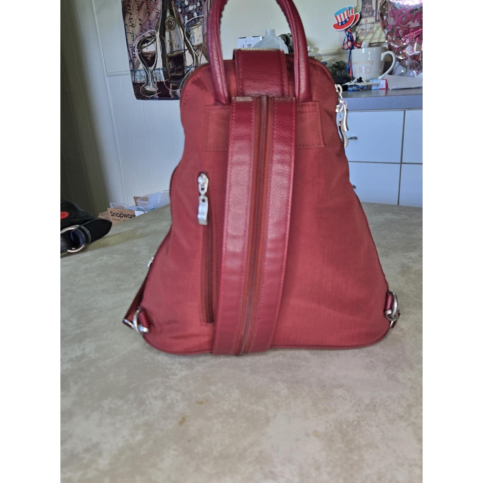 Other Baggalini Metro Backpack burgandy excellent condition Size ONE SIZE - 2 Thumbnail