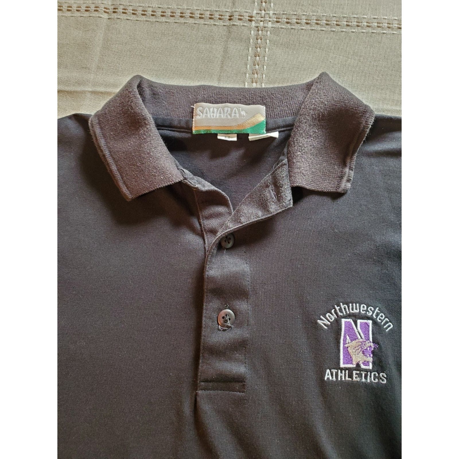 NCAA Northwestern Athletics Black Golf Polo NCAA Wildcats College Size US M / EU 48-50 / 2 - 3 Thumbnail