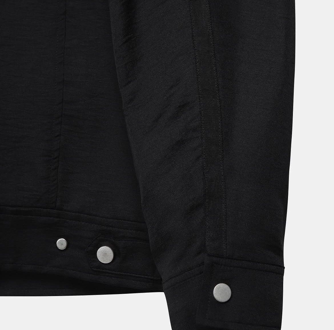 Beams Plus Noirer Silk Trucker Jacket Black Size US L / EU 52-54 / 3 - 13 Thumbnail