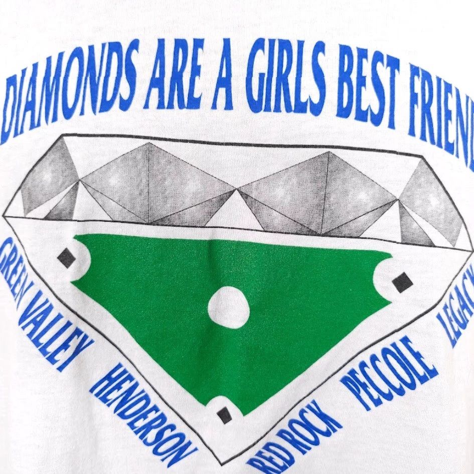 Jerzees VINTAGE Jerzees Softball T Shirt Mens Large White 90s Little League Las Vegas USA Size US L / EU 52-54 / 3 - 3 Thumbnail