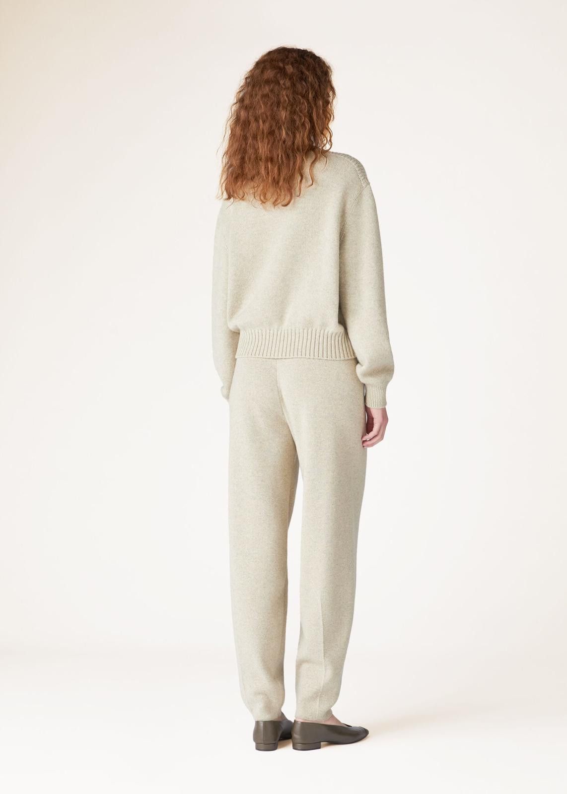 Loro Piana o1srvl11e0125 FAO0063 Ashi Crewneck Sweater in Beige Size M / US 6-8 / IT 42-44 - 5 Thumbnail