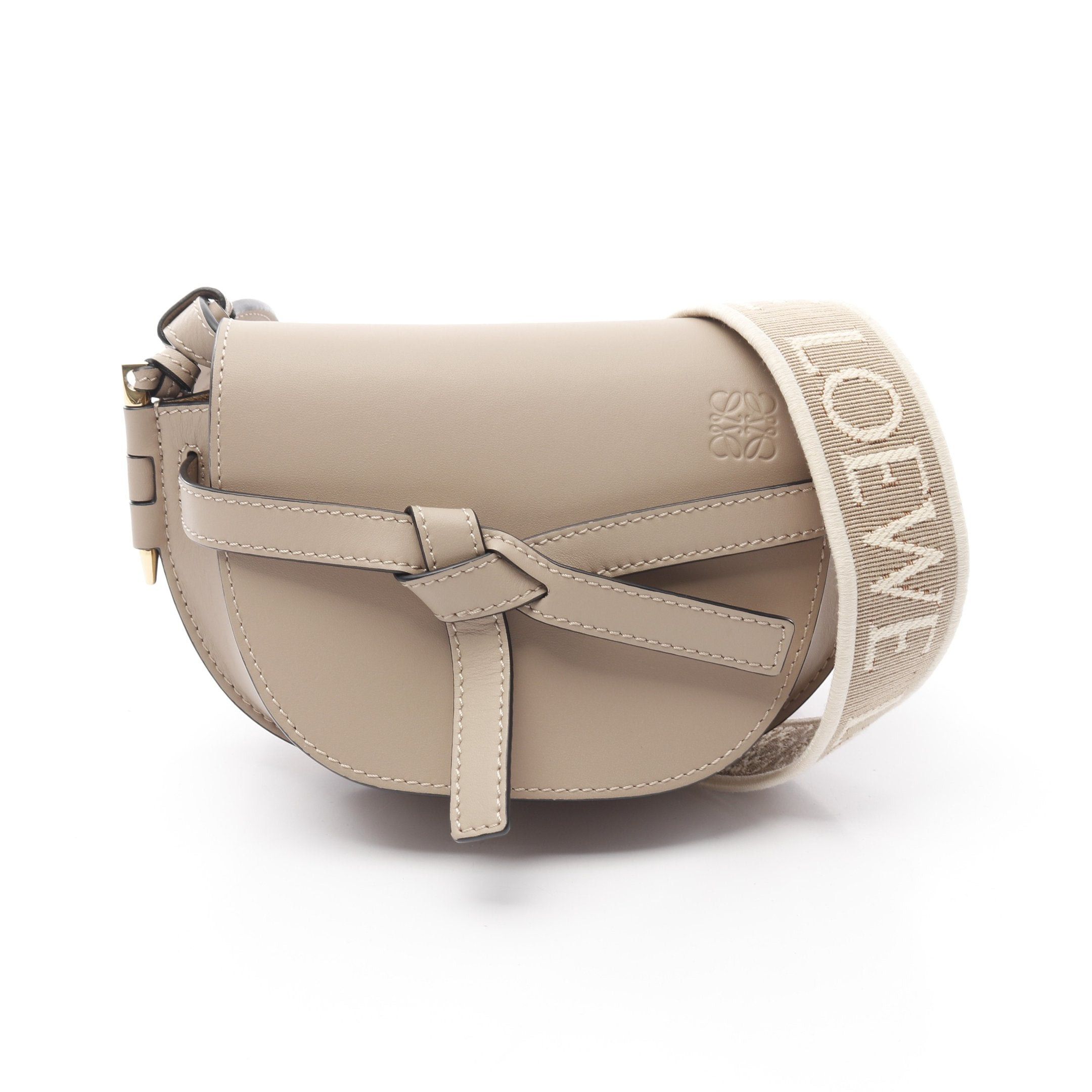 Loewe Gate Dual Bag Mini Shoulder Leather Beige in Neutrals, Women's