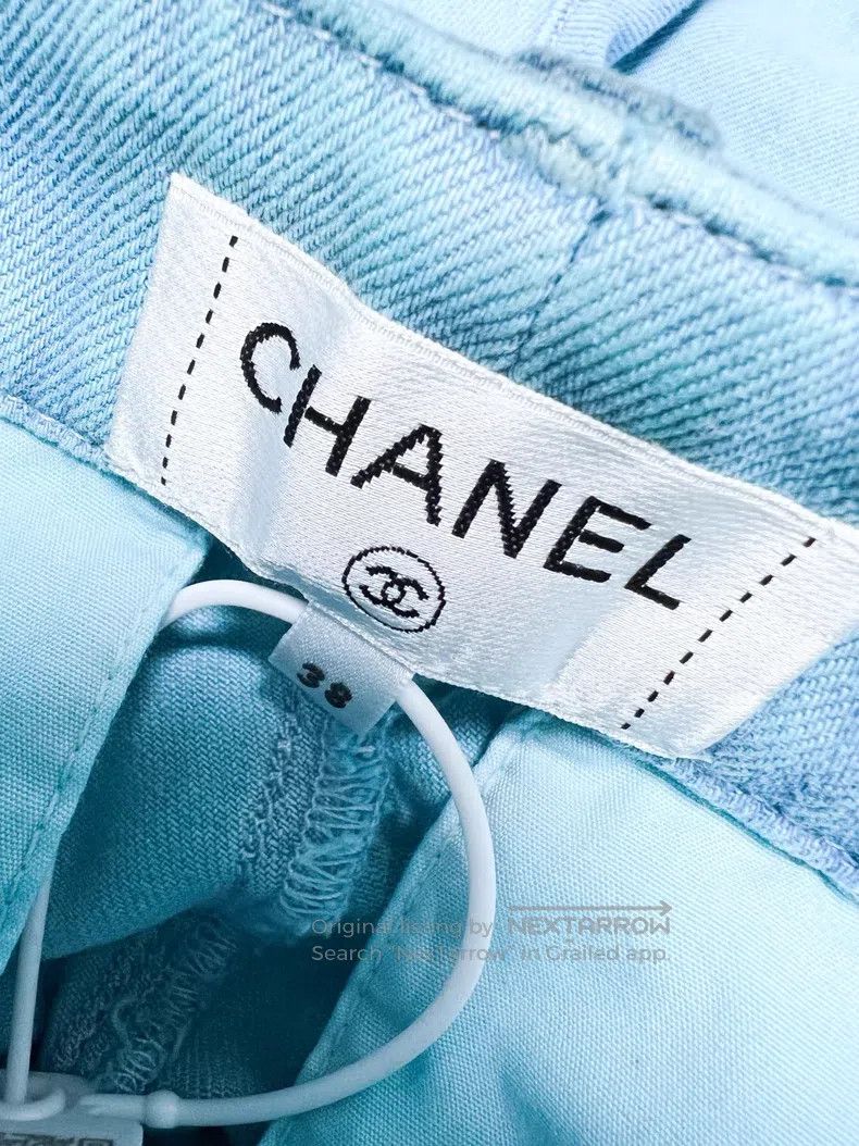 Chanel Chanel Star button blue wide-leg jeans Size 25" / US 0 / IT 36 - 5 Thumbnail
