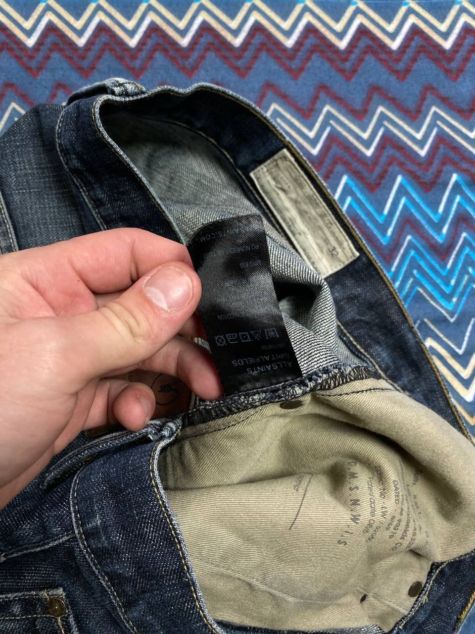Allsaints jeans pants Y2K Allsaints 3D vintage w32 streetwear Size US 32 / EU 48 - 3 Thumbnail
