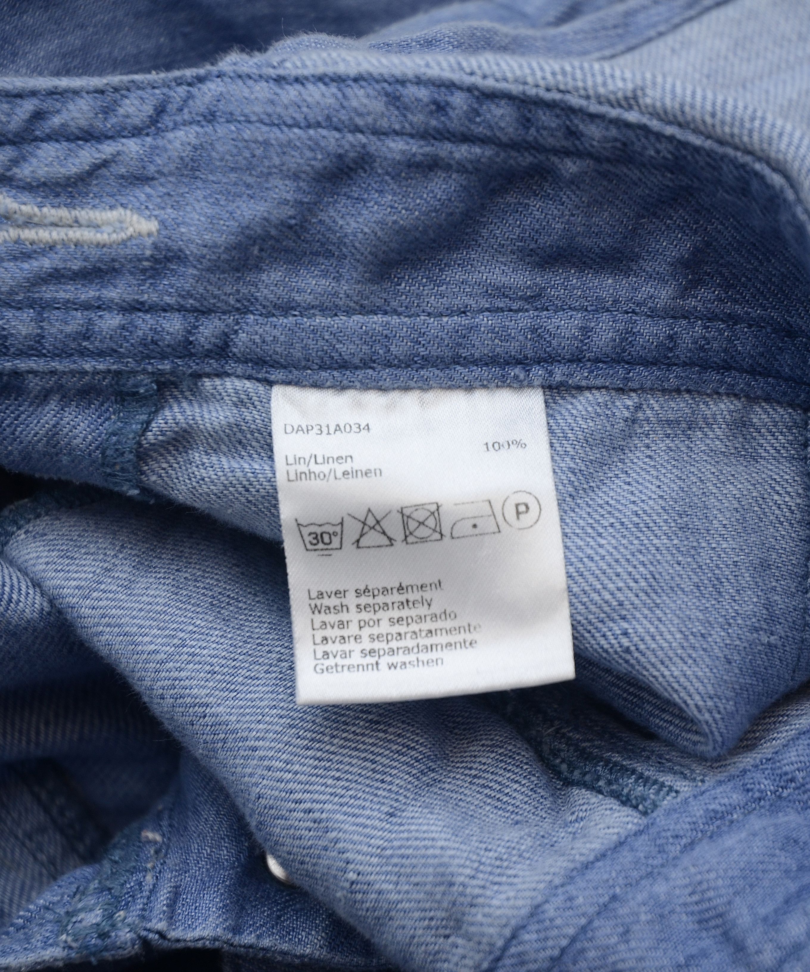 Designer × Gerard Darel Gerard Darel Paris Denim Cropped Jumpsuit Linen Overall Size 26" / US 2 / IT 38 - 10 Thumbnail