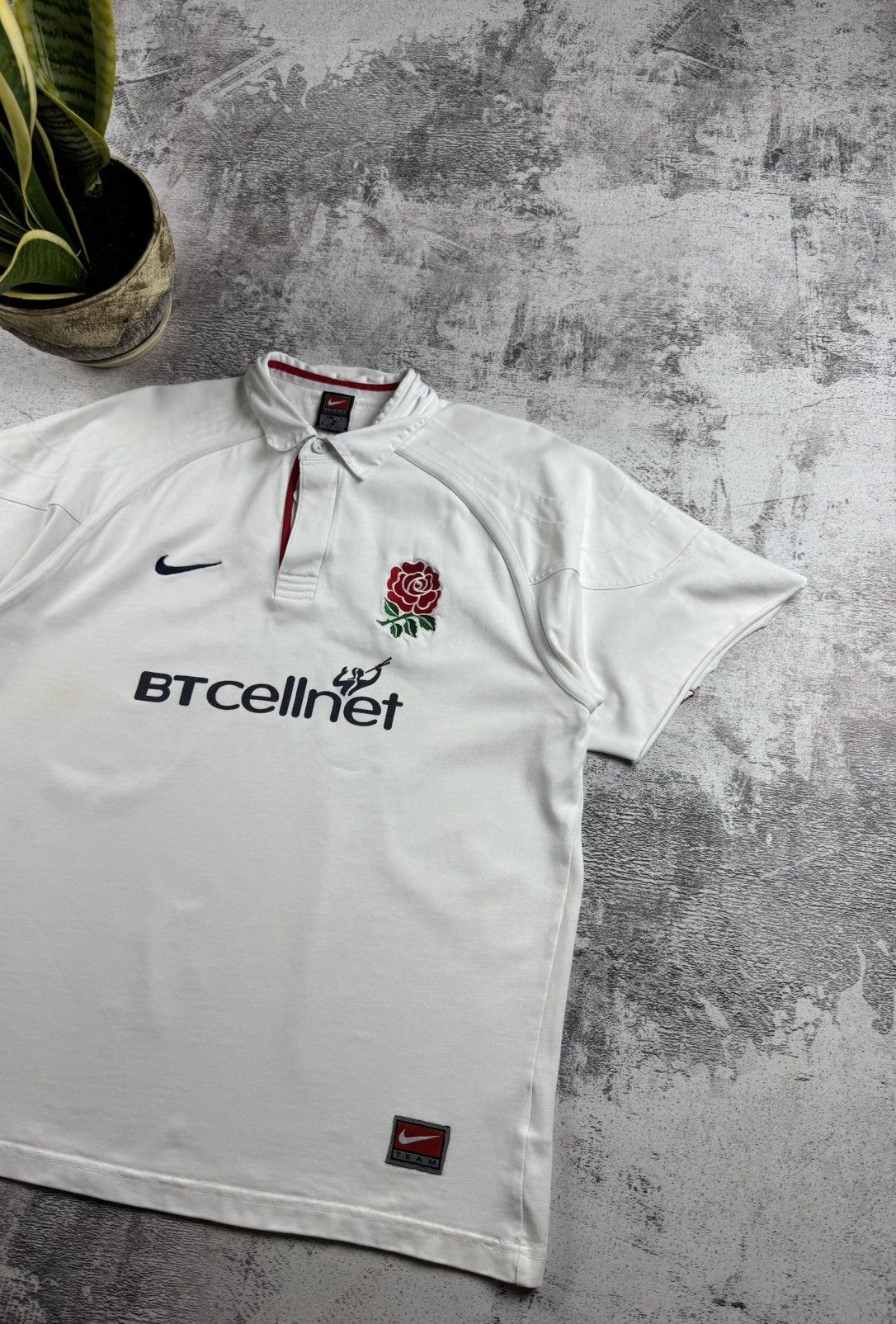 Nike Nike Home Team National 1999/2000 England Polo Jersey T Shirt Size US L / EU 52-54 / 3 - 3 Thumbnail