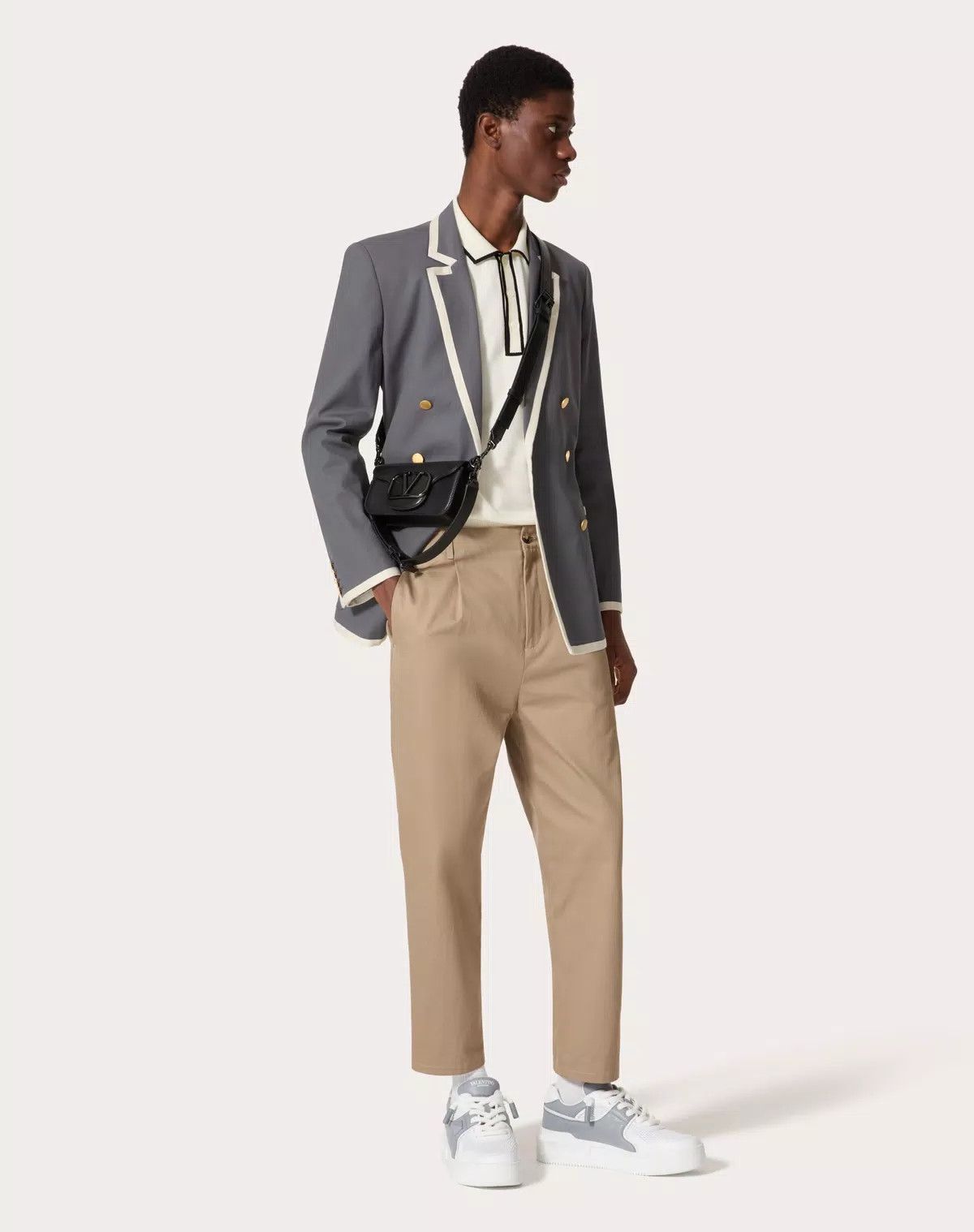 Valentino oc11z0625 Cotton Gabardine Trousers in Beige Size US 32 / EU 48 - 7 Thumbnail