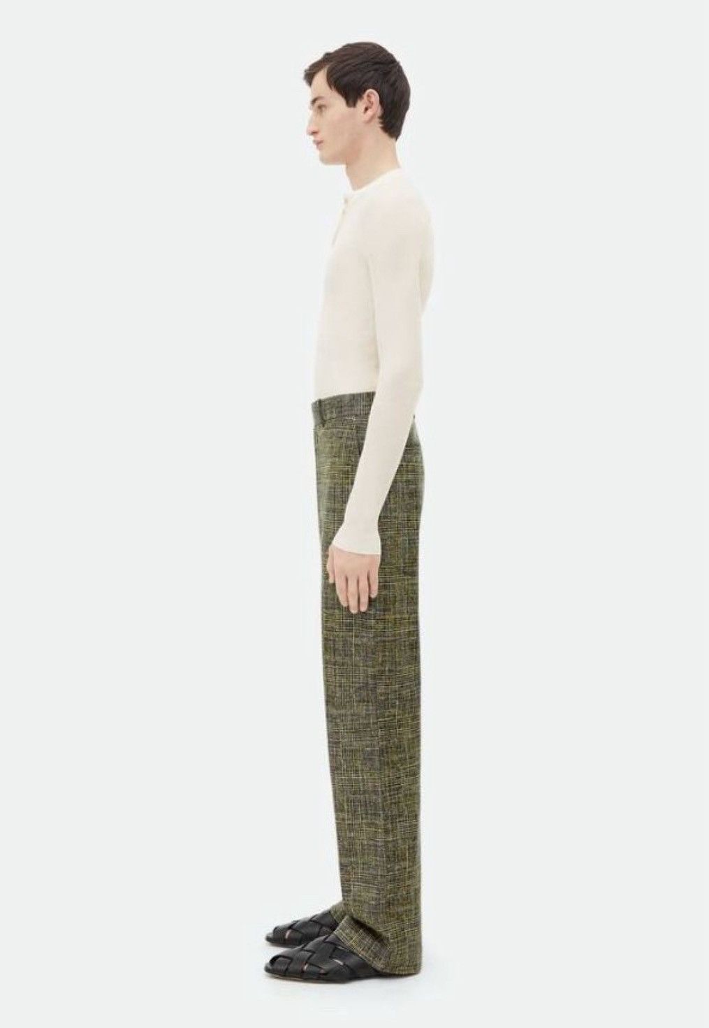 Bottega Veneta $6.5K VALUE Printed Leather Straight Leg Trousers Size US 32 / EU 48 - 2 Thumbnail