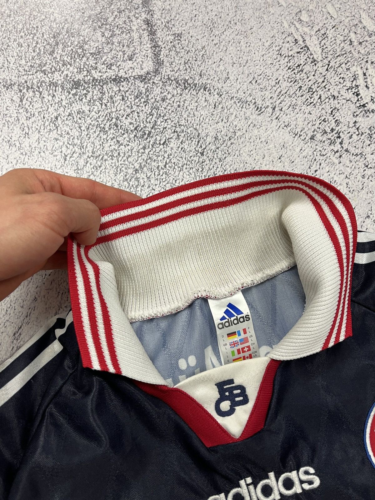 Adidas Bayern Munich Munchen 1997/99 Home Soccer Jersey #14 Basler Size US L / EU 52-54 / 3 - 11 Thumbnail