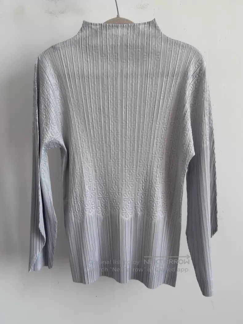 Issey Miyake Issey Miyake Gray Long Sleeve Size L / US 10 / IT 46 - 2 Thumbnail