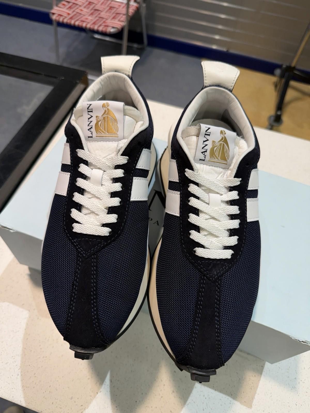 Lanvin LANVIN BLUE BUMPR SNEAKERS White Blue Size 42EU/9US Size US 9 / IT 39 - 12 Thumbnail