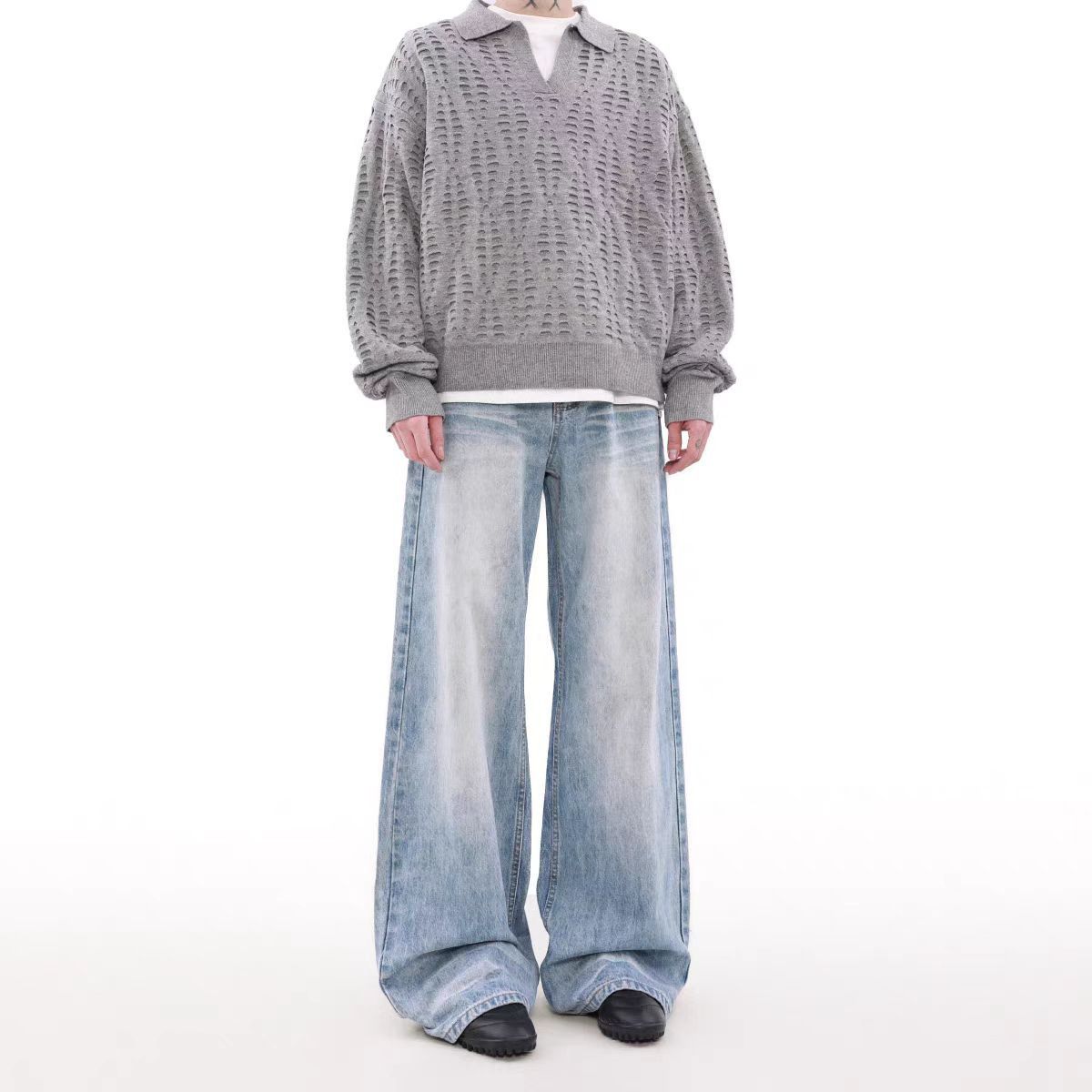 Japanese Brand × Jean Casual Washed Straight Loose Vintage Jeans Size US 33 - 2 Thumbnail
