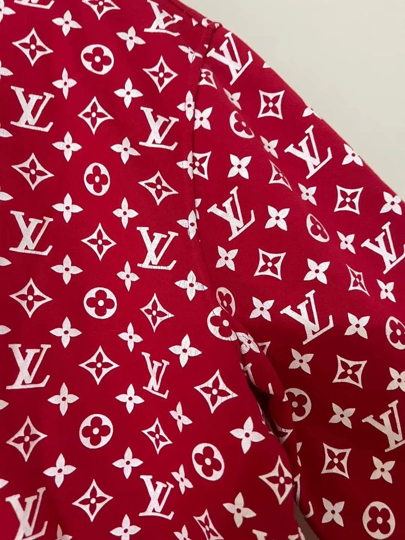 Louis Vuitton Louis Vuitton Co-branded Red Full Print Hoodie 2501-Nextarr Size US XL / EU 56 / 4 - 3 Thumbnail