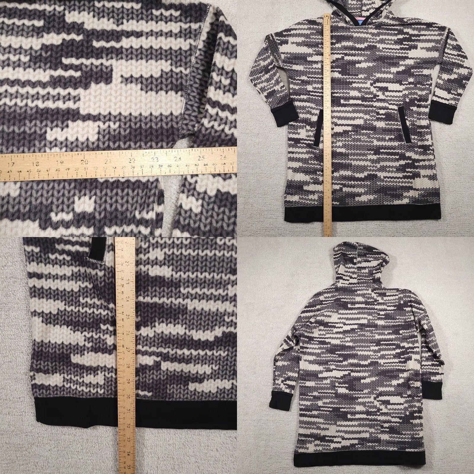 Vintage VINTAGE Simply Vera Vera Wang Women's Long Hoodie Size Large Fleece Abstract Pockets Gray - Hoodie, Womens, L, Gray, Pockets Size L / US 10 / IT 46 - 8 Thumbnail