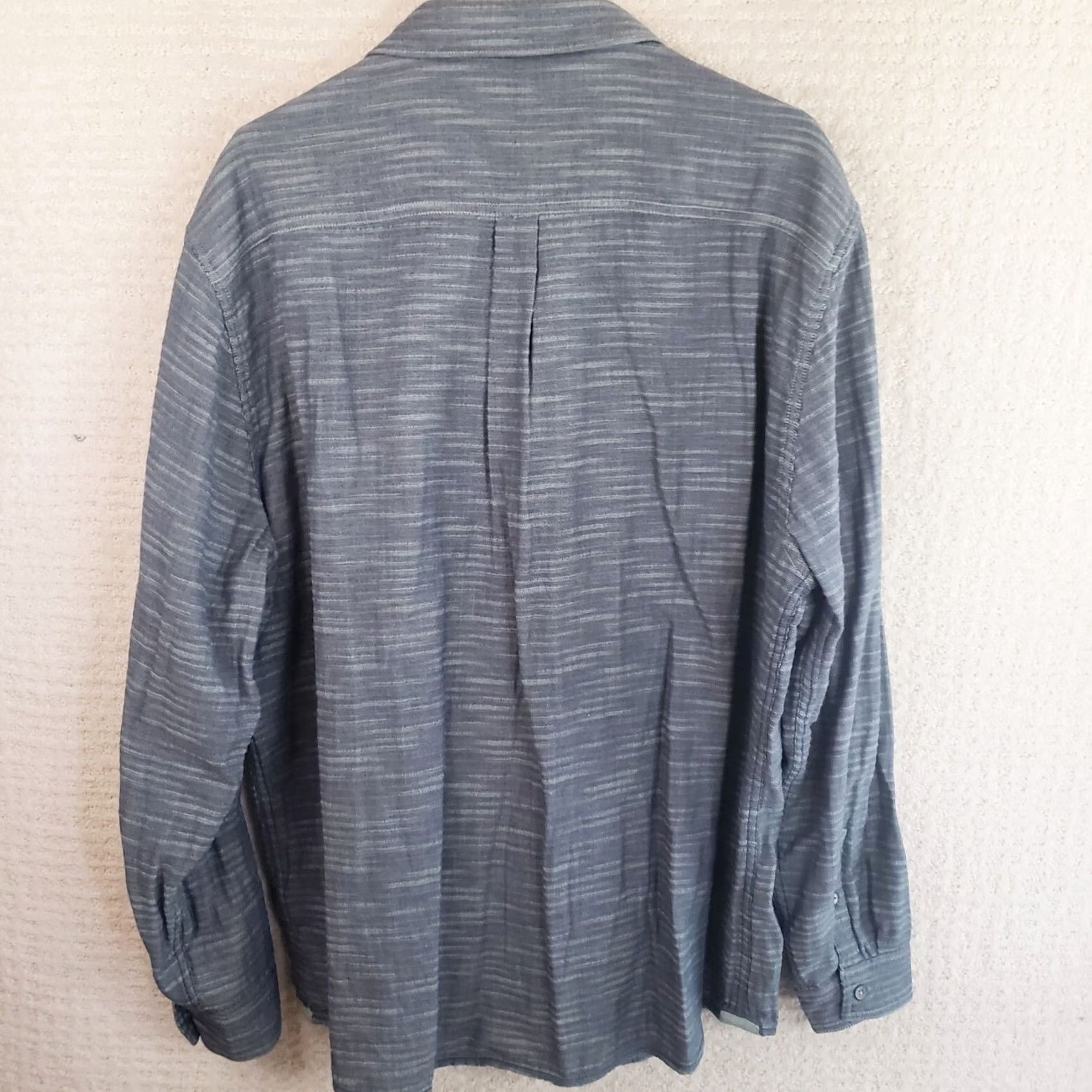 Carbon2Cobalt Carbon 2 Cobalt Button-Up Shirt Men's XL Blue Green Long Sleeve 100% Cotton Striped Western Classic Business Casual Pattern Size US XL / EU 56 / 4 - 5 Thumbnail