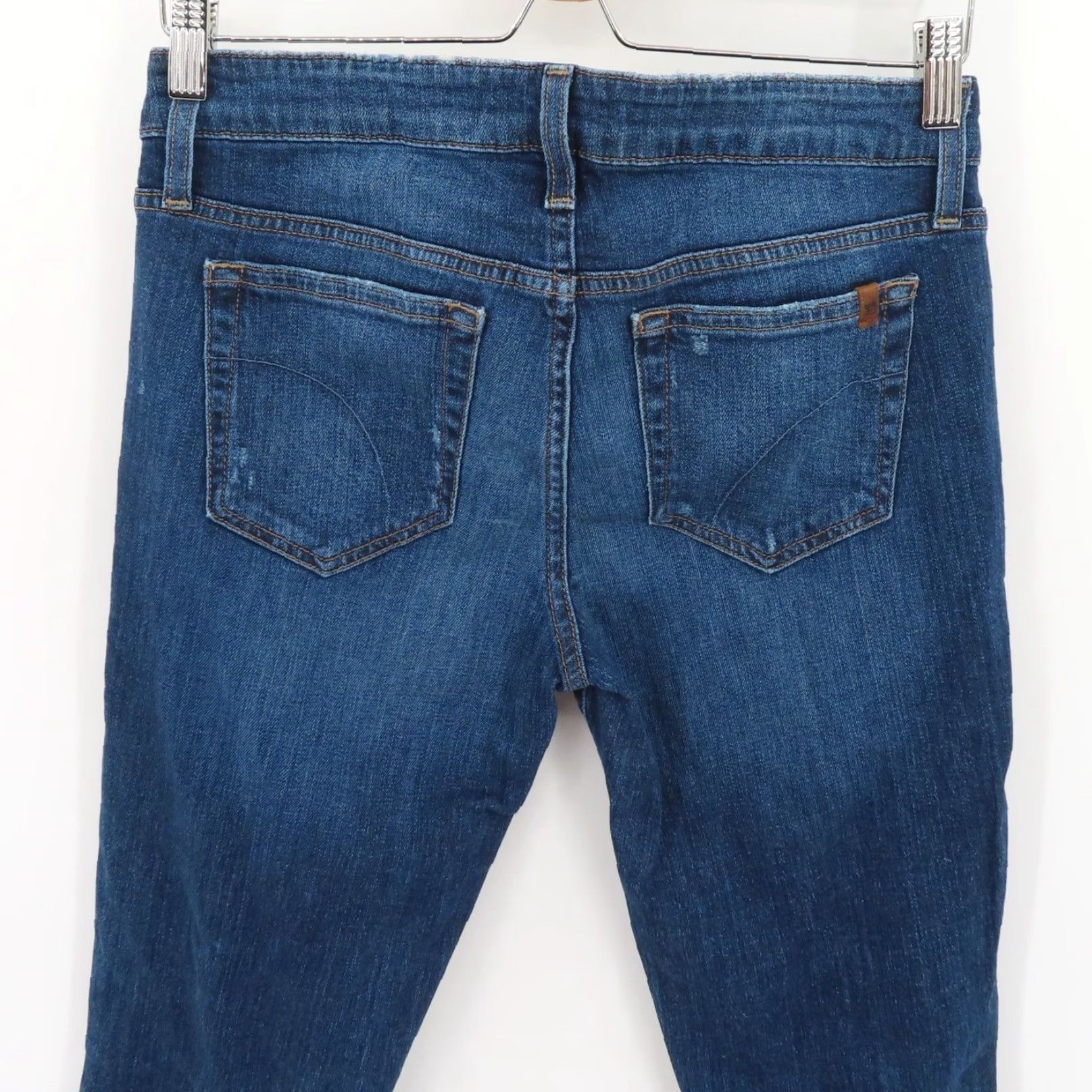 Vintage Joes Jeans Women 29 The Skinny Denim Jeans Distressed 5-Pocket Blue Cotton Blend Regular Rise Mid 8.5-10.5in Vintage No Size 29" - 7 Thumbnail