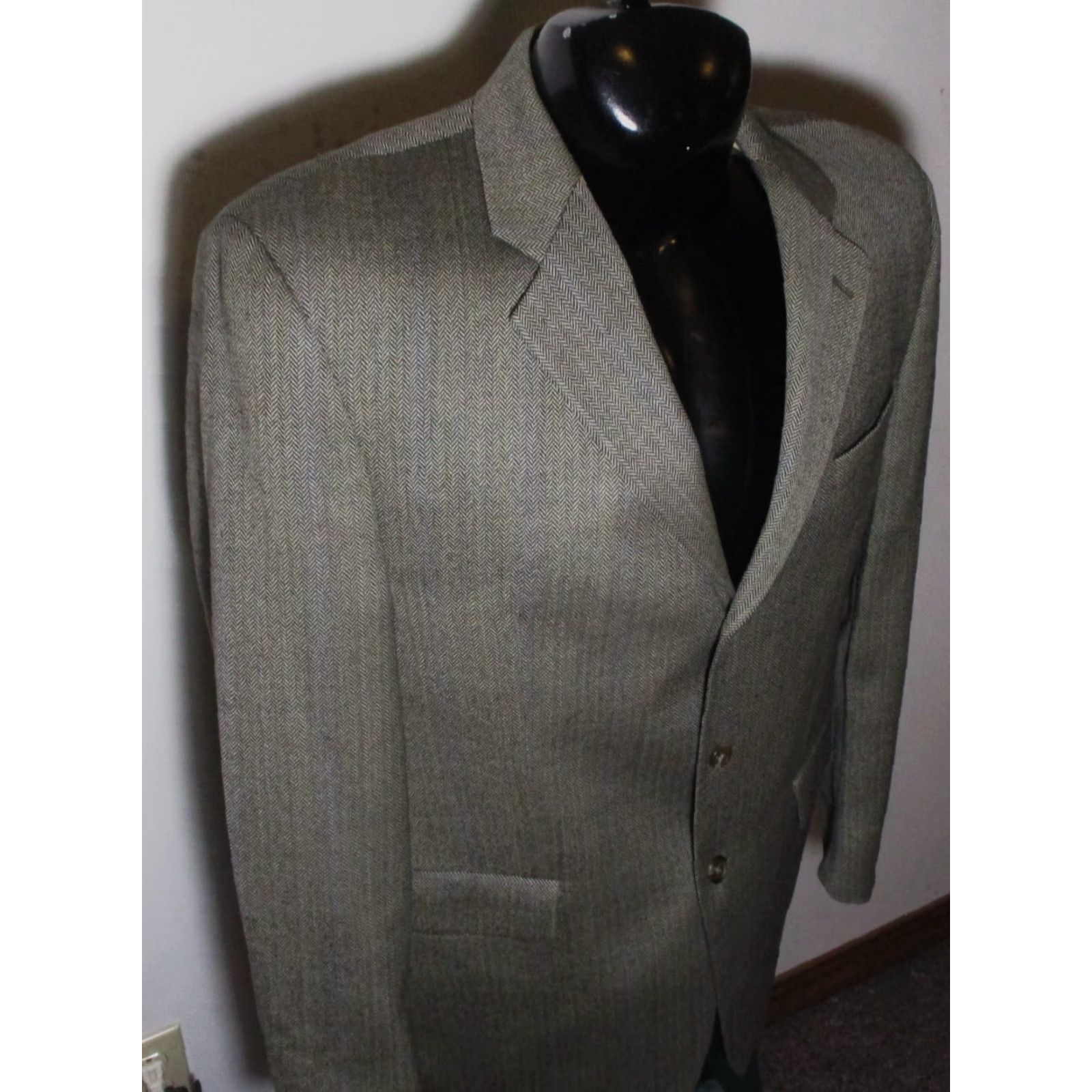 Ralph Lauren LAUREN Ralph Lauren Blazer 100% Wool Brown Single-Breasted 3 Button Front 41 Reg Jacket Mens Size 42R - 3 Thumbnail