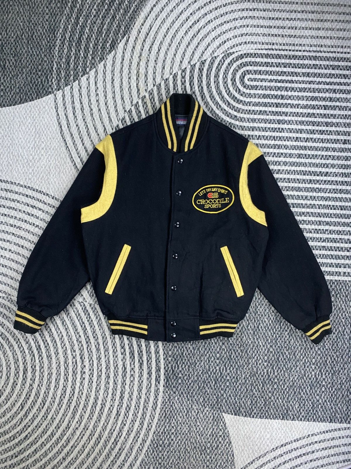Vintage 🔥80s Vintage Crocodile Sports Varsity Wool Jacket Size US M / EU 48-50 / 2 - 1 Thumbnail
