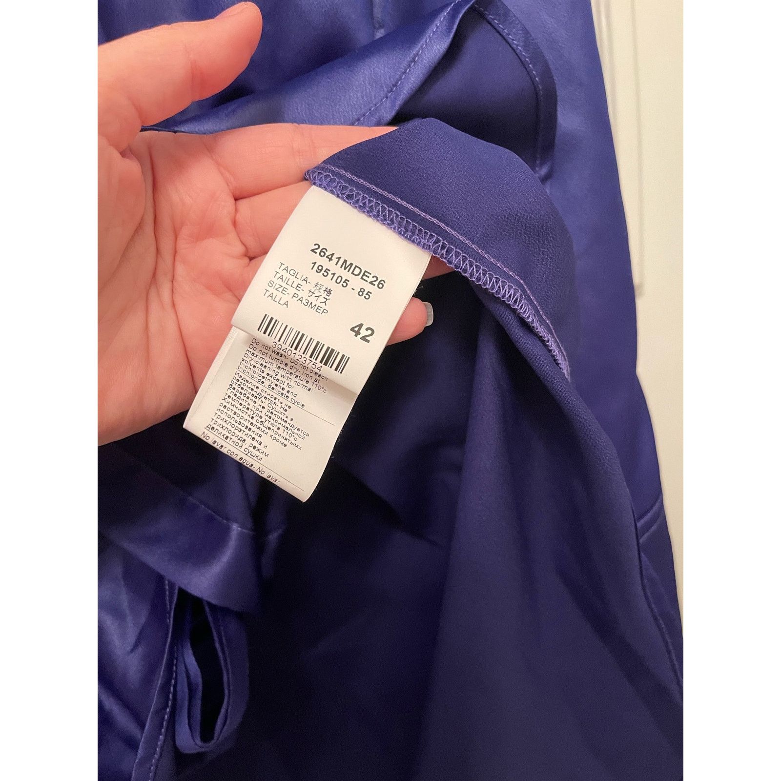 MSGM MSGM, Camica/Shirt, Blue Satin, NWT, Size: 42 Size S / US 4 / IT 40 - 4 Thumbnail