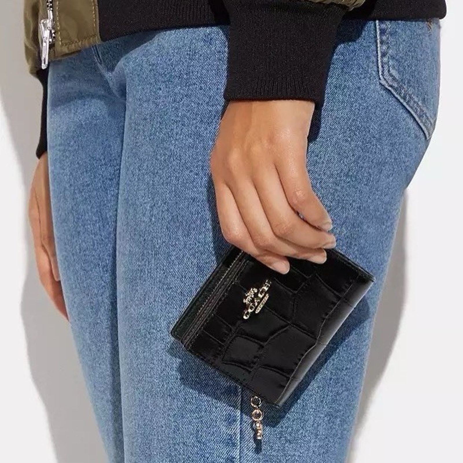Coach NWT Coach Snap Wallet Crocodile-embossed leather C6092 Size ONE SIZE - 7 Thumbnail