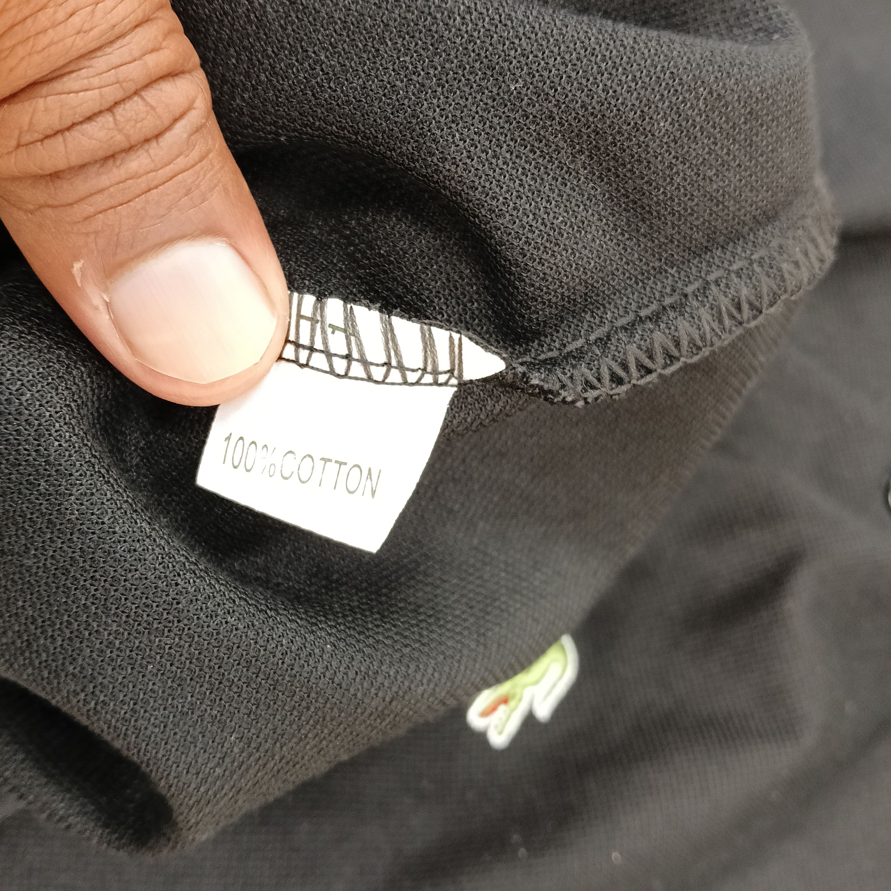 Lacoste lacoste black tee collar tee L Size US L / EU 52-54 / 3 - 7 Thumbnail
