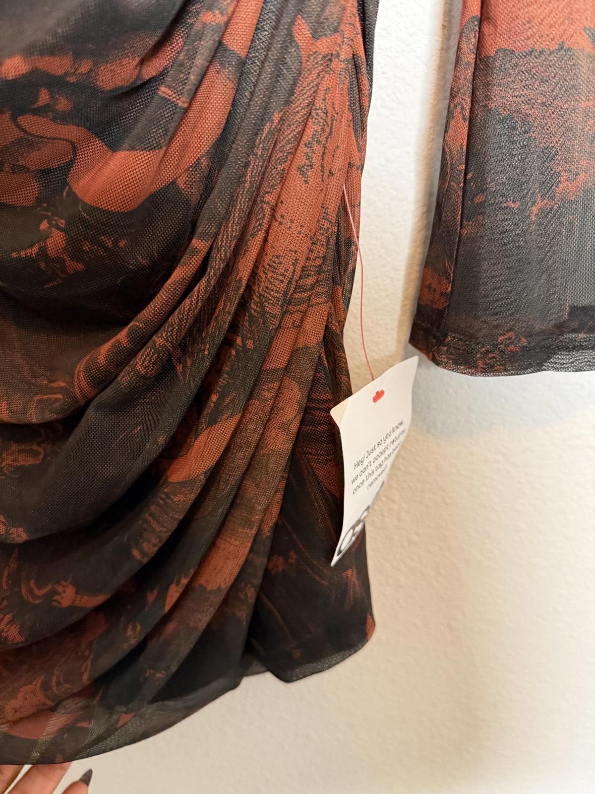 Other NWT off-shoulder mesh mini dress with ruffle fluted sleeves Size S / US 4 / IT 40 - 7 Thumbnail