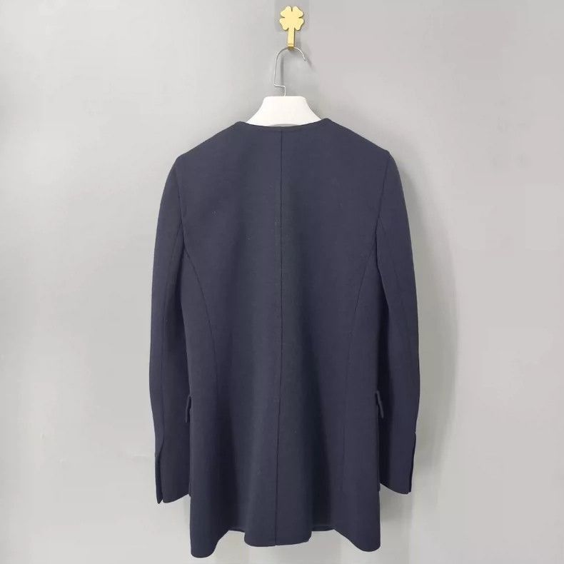 Saint Laurent Paris Saint Laurent Navy Double-Breasted Wool Coat-2507 Size S / US 4 / IT 40 - 2 Thumbnail