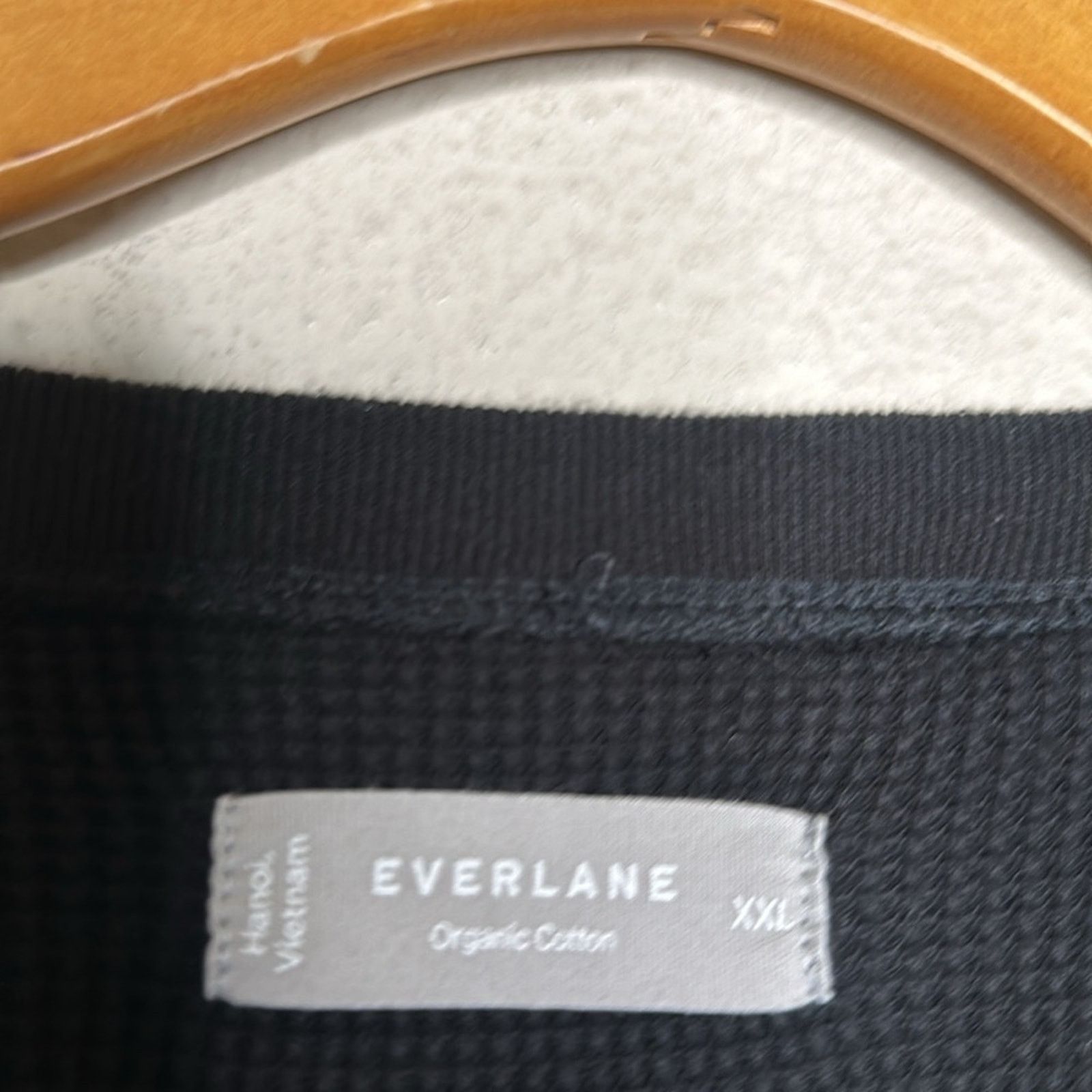 Everlane Everlane The Waffle Long-Sleeve Crew Thermal Black Sz XXL Size US XXL / EU 58 / 5 - 6 Thumbnail