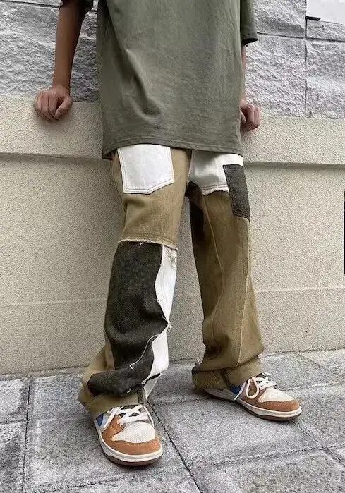 Japanese Brand Khaki Bandana Patchwork Grunge Pants - Aesthetic Size US 30 / EU 46 - 1 Thumbnail