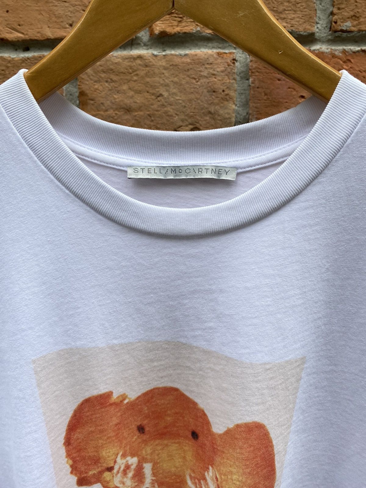 Stella McCartney STELL / MCCARTNEY White Shirt with Elephant Face Print Size US M / EU 48-50 / 2 - 3 Thumbnail