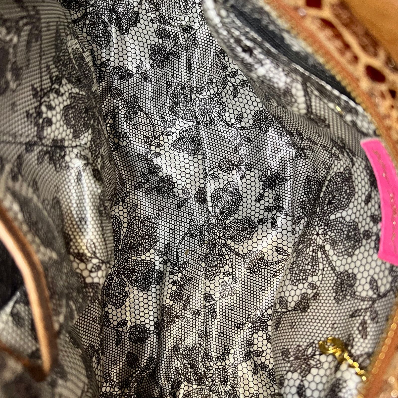 Betsey Johnson Betsey Johnson Vintage Leather Ruffle Top Handle Bag Size ONE SIZE - 5 Thumbnail