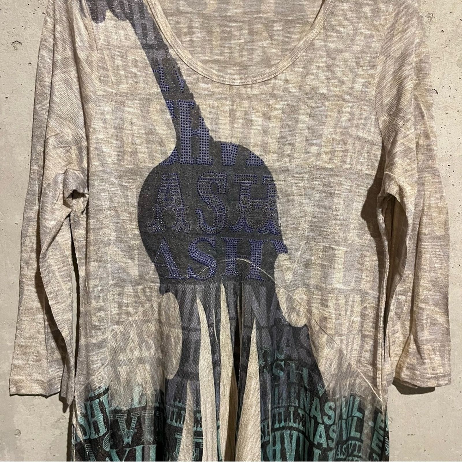 Other Cactus Violin Nashville Tunic Top Size M Multicolor Print Size M / US 6-8 / IT 42-44 - 3 Thumbnail