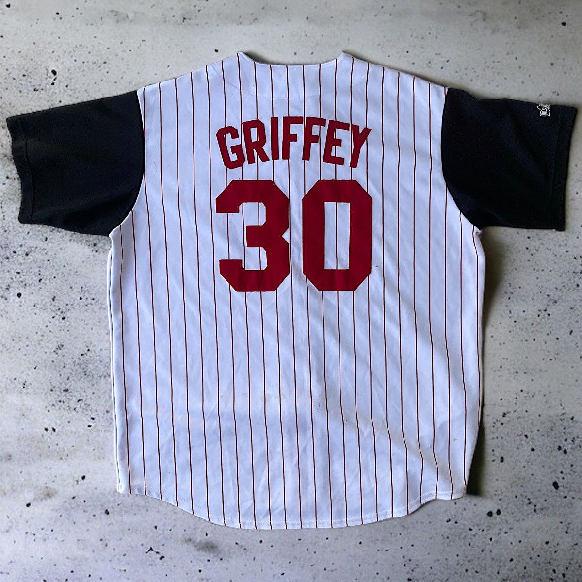 VTG MLB Cincinnati Reds Ken buy Griffey Jr #30 Button Up Jersey T-shirt