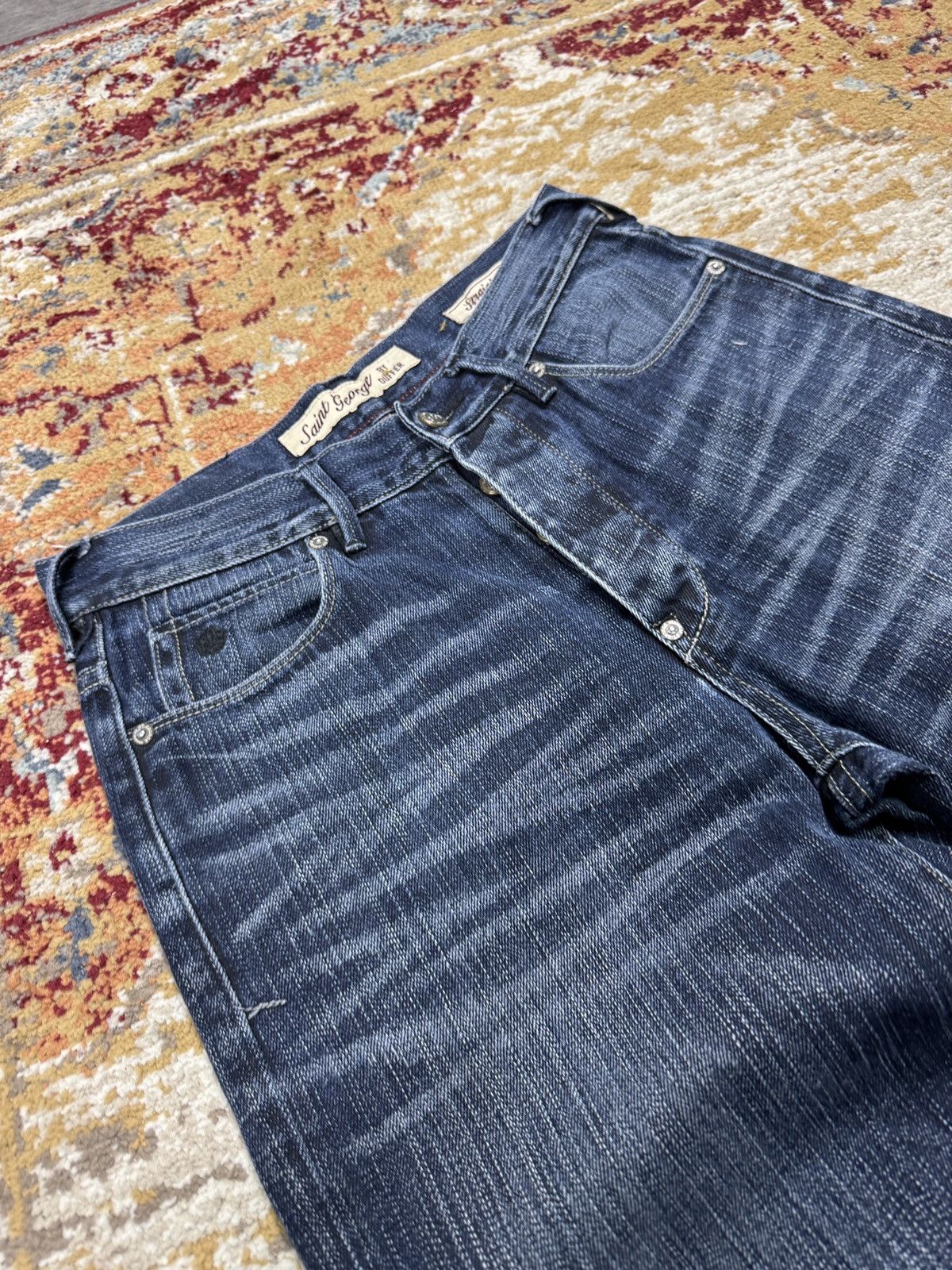 Other ᶠᵃⁿᶜʸᵍᵘʸ Vintage Baggy Washed Denim Jeans Wide leg Y2K Size US 30 / EU 46 - 3 Thumbnail